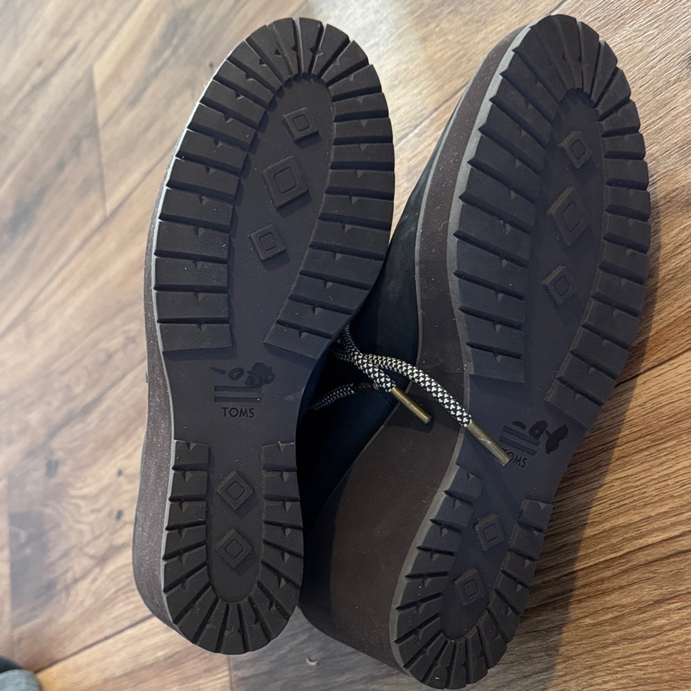 Toms Charcoal Lace-Up Boots - Picture 3 of 3